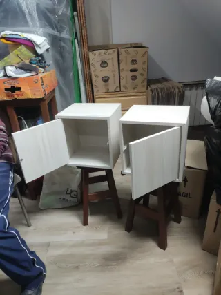 Mesitas auxiliares de madera