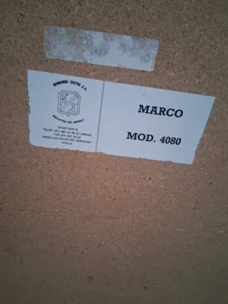 Espejo de tocador de madera y viselado