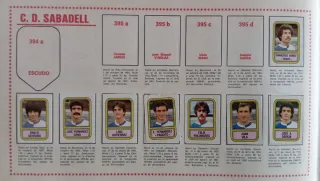 CD SABADELL CROMOS RECORTADOS 1982-1988
