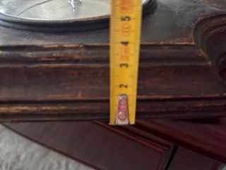 Reloj de pared antiguo madera y cristal