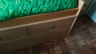 Cama nido con doble somier y puente