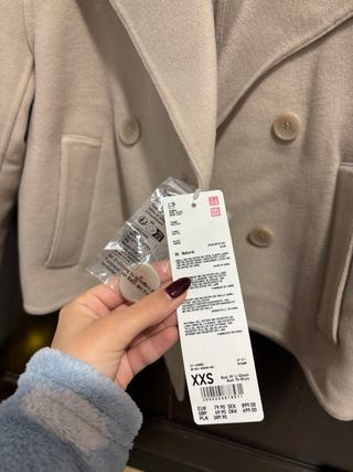 Abrigo Uniqlo Beige XXS