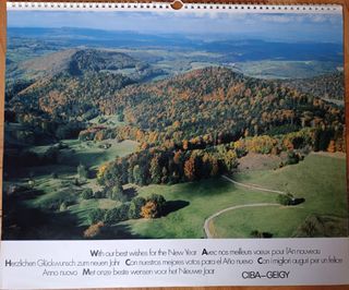 Calendarios Ciba-Geigy 1991 y 1993