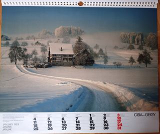 Calendarios Ciba-Geigy 1991 y 1993