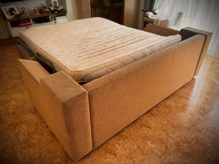 Sofá Cama Beige Tela