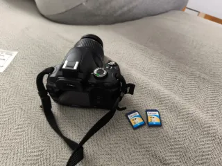 Cámara Nikon D60 + Objetivo + Accesorios