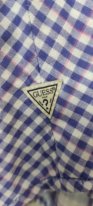 Camisa cuadros mujer azul y blanco