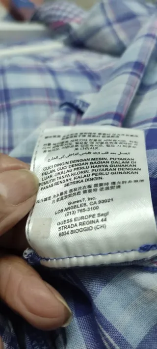 Camisa cuadros mujer azul y blanco