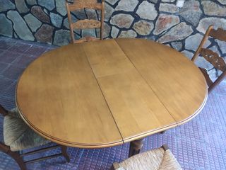 Mesa Comedor Extensible Madera + 4 Sillas