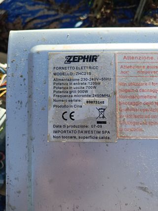 Ricambi Microonde Zephir