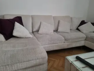 Sofá modular chaise longue beige