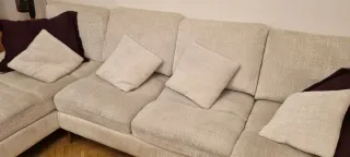 Sofá modular chaise longue beige
