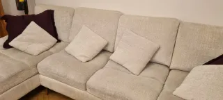 Sofá modular chaise longue beige