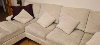 Sofá modular chaise longue beige