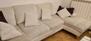 Sofá modular chaise longue beige