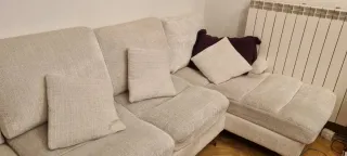 Sofá modular chaise longue beige