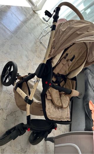 Carrito Bebé Krausman Poema Beige 3 en 1