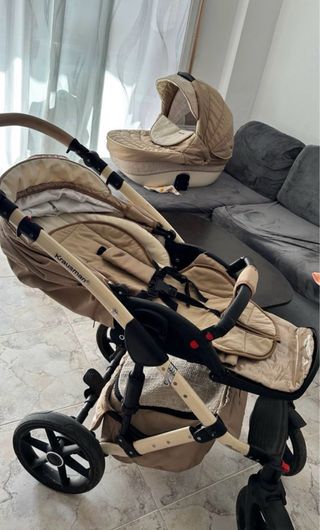 Carrito Bebé Krausman Poema Beige 3 en 1