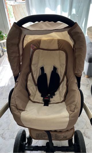 Carrito Bebé Krausman Poema Beige 3 en 1