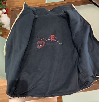 San Francisco Giubotto Giacca Beige e Blu