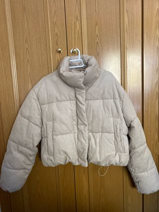 Cazadora pana beige mujer talla S