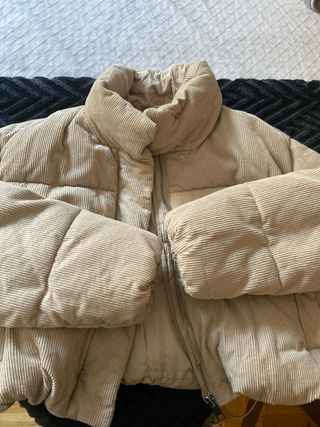 Cazadora pana beige mujer talla S