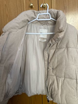 Cazadora pana beige mujer talla S