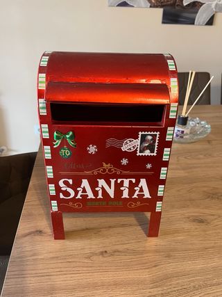 Buzón de Navidad Rojo para Cartas a Papá Noel