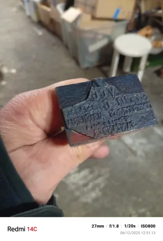 Lote 10 Matasellos Antiguos Madera y Metal