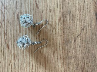 Pendientes plateados con circonitas