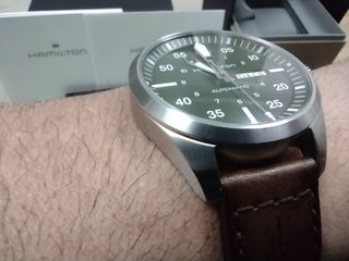 Hamilton Kakhi aviation pilot 42mm