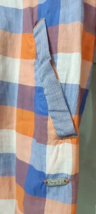 Camisa cuadros mujer abierta hasta el pecho