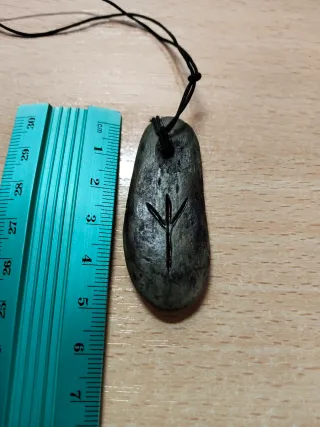 Colgante Runa Algiz Piedra Natural