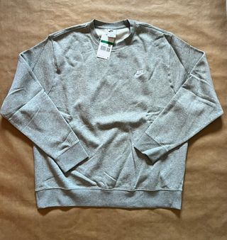 Sudadera Nike Gris sin Capucha Logo