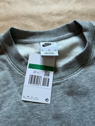 Sudadera Nike Gris sin Capucha Logo