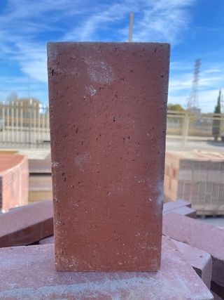 Ladrillo caravista y adoquín cerámico