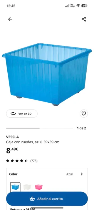 2 Cajas de almacenamiento con ruedas IKEA