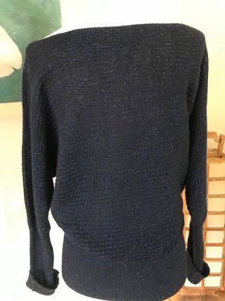 Jersey azul con destellos