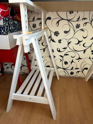 2 Caballetes / Patas de Mesa Madera