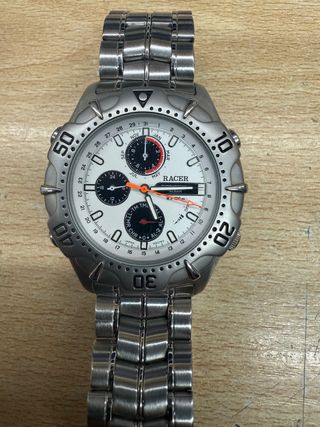 Reloj Racer Cronógrafo Plata Blanco