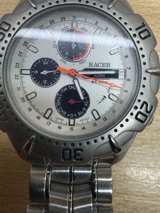 Reloj Racer Cronógrafo Plata Blanco