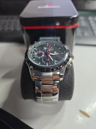 Reloj deportivo CASIMA negro y plateado