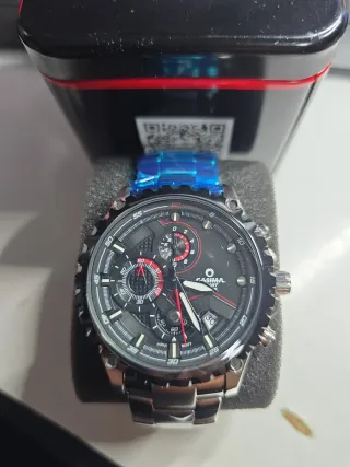 Reloj deportivo CASIMA negro y plateado