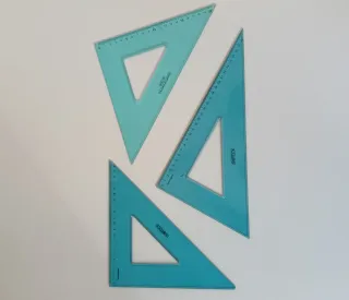 Set 3 Squadre Trasparenti Blu