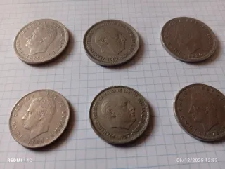 Lote 8 monedas 50 y 25 pesetas España