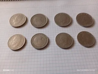 Lote 8 monedas 50 y 25 pesetas España