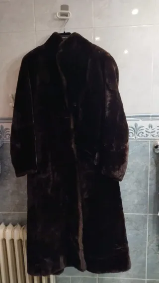 Abrigo largo mujer marrón