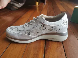 Zapatillas Pitillos Mujer Plateadas Talla 39