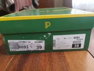 Zapatillas Pitillos Mujer Plateadas Talla 39