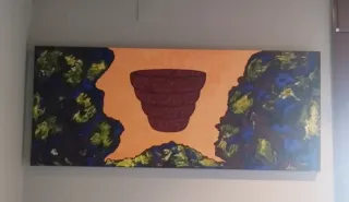 Cuadro al óleo con texturas